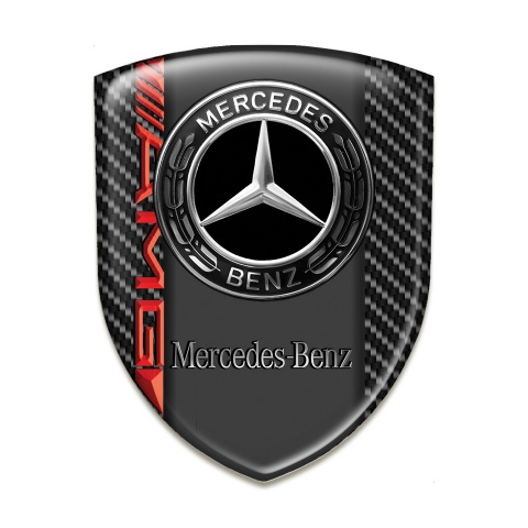 Mercedes Benz Logo Emblem dark Carbon AMG Style 