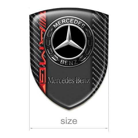 Mercedes Benz Logo Emblem dark Carbon AMG Style 