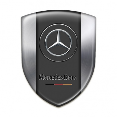 Mercedes Benz 3D Gel Emblem Silver Base Classic Logo 