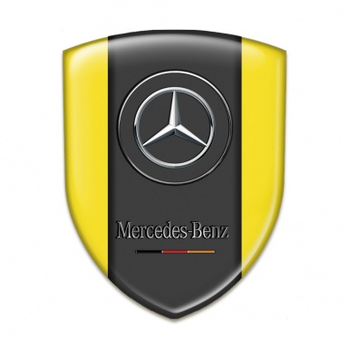 Mercedes Benz Car Accessories Badge Yellow Base Classic Logo style 