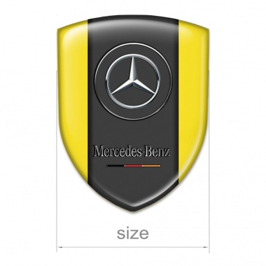 Mercedes Benz Car Accessories Badge Yellow Base Classic Logo style 