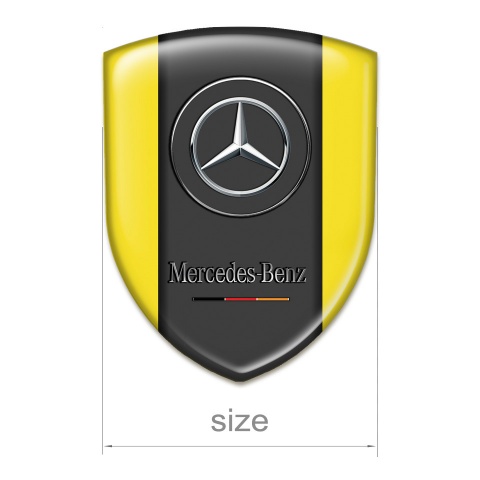 Mercedes Benz Car Accessories Badge Yellow Base Classic Logo style 