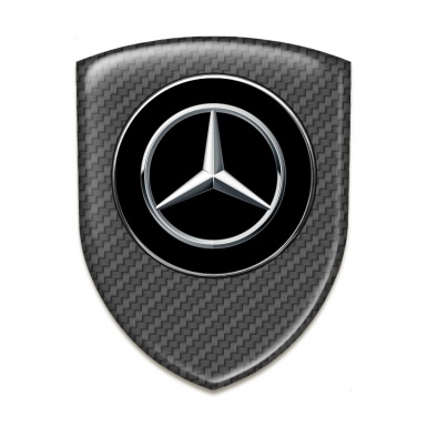 Mercedes Self Adhesive Car logo Emblem Carbon Design black Logo 