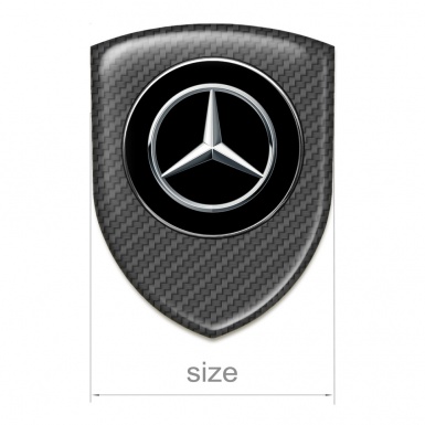 Mercedes Self Adhesive Car logo Emblem Carbon Design black Logo 