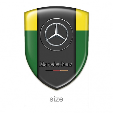 Mercedes Benz Car Interior Badge Green Yellow Base Classic Logo 