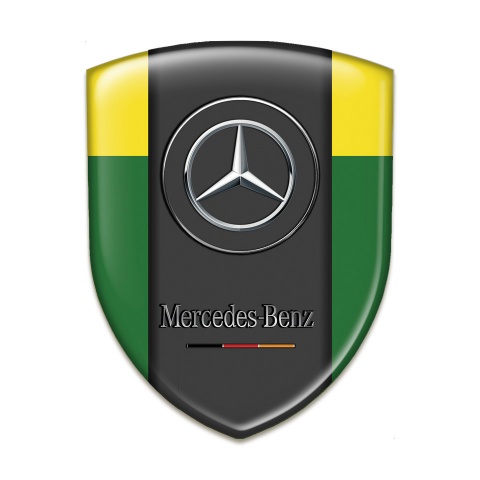 Mercedes Benz Car Interior Badge Green Yellow Base Classic Logo 
