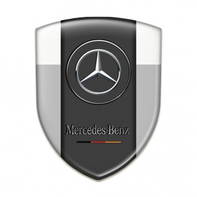 Mercedes Benz Silicone Shield Grey White Base Classic Logo Style 