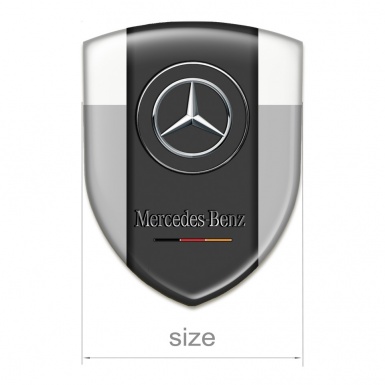 Mercedes Benz Silicone Shield Grey White Base Classic Logo Style 