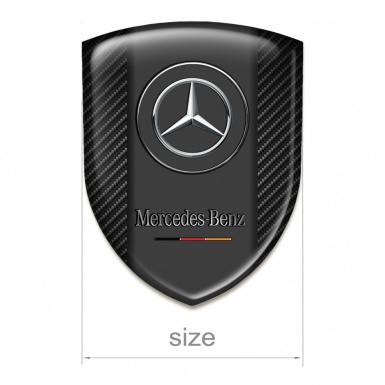 Mercedes Benz 3D Gel Emblem Black Fibers Version 