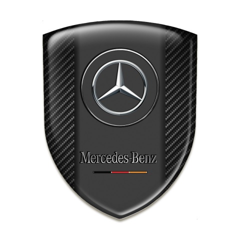 Mercedes Benz 3D Gel Emblem Black Fibers Version 