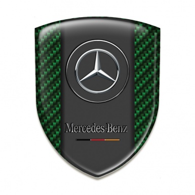 Mercedes Benz 3D Gel Emblem Green Carbon Version 