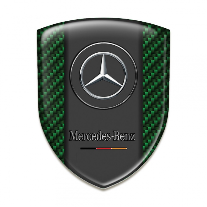 Mercedes Benz 3D Gel Emblem Green Carbon Version 
