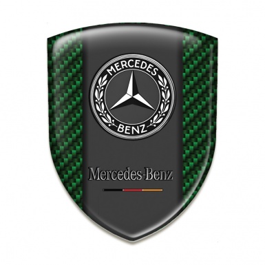 Mercedes Benz Emblem Badge Logo Green Carbon Variant 