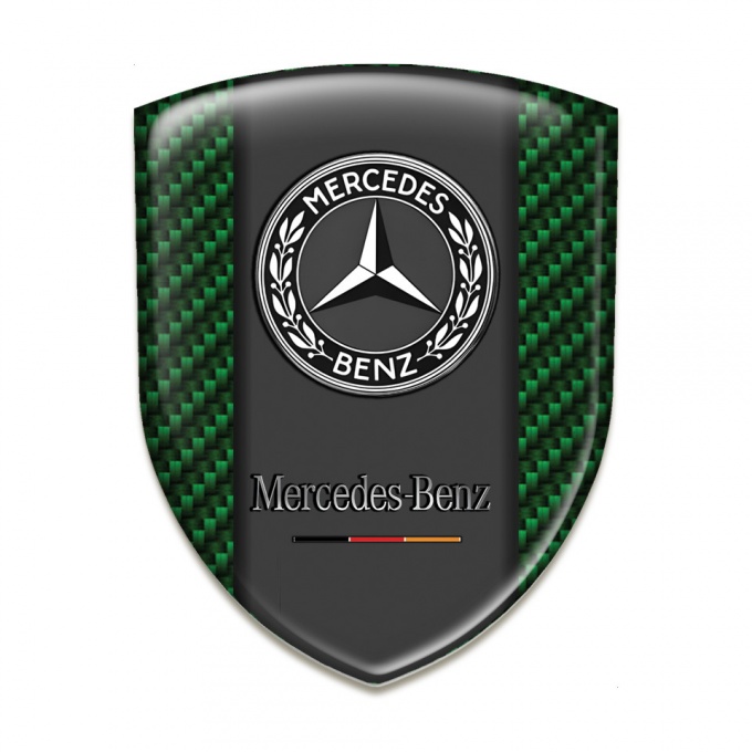 Mercedes Benz Emblem Badge Logo Green Carbon Variant 