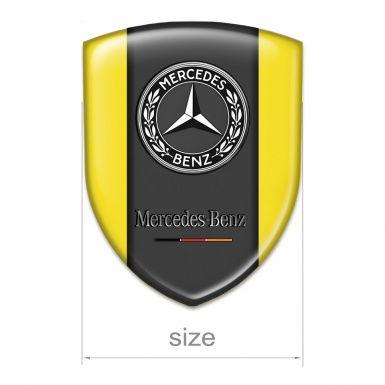 Mercedes Benz Silicone Car Decal Badge Yellow Variant 