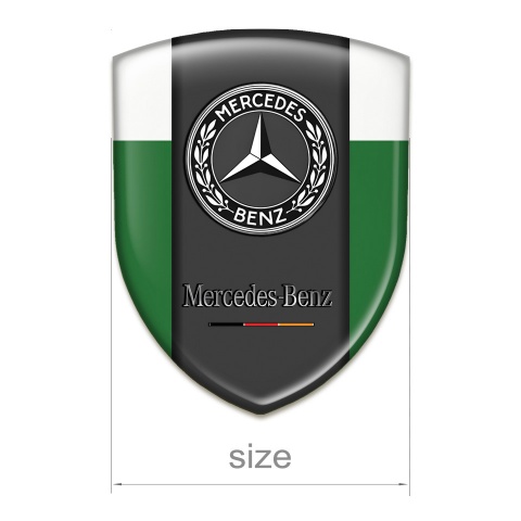 Mercedes Benz Silicone Badge Green White Variant 