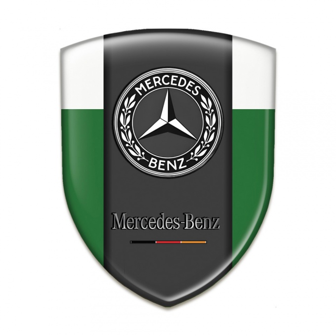 Mercedes Benz Silicone Badge Green White Variant 