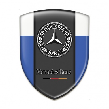 Mercedes Benz Auto Emblem Blue White Version