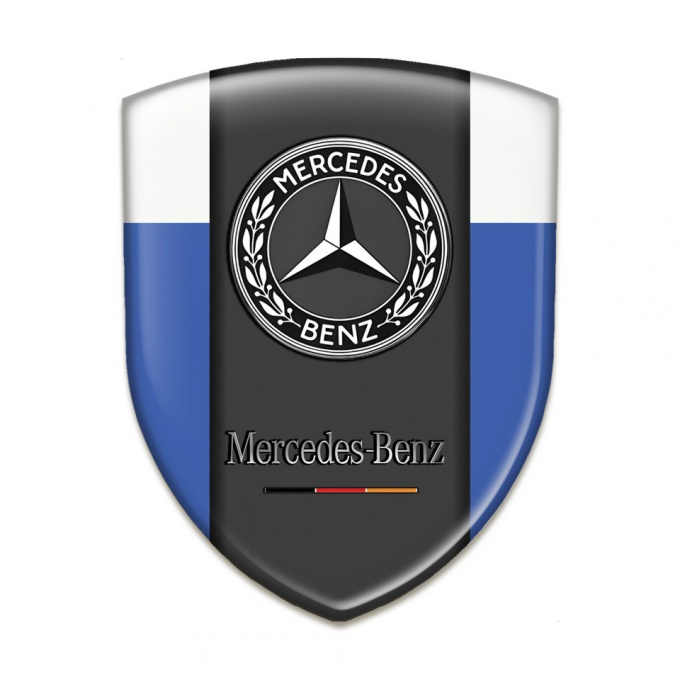 Mercedes Benz Auto Emblem Blue White Version