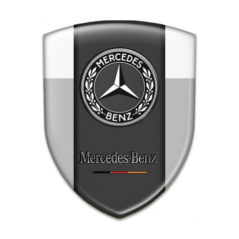 Mercedes Benz Tuning Emblem Grey White Version 
