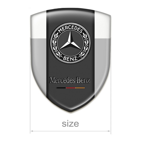 Mercedes Benz Tuning Emblem Grey White Version 