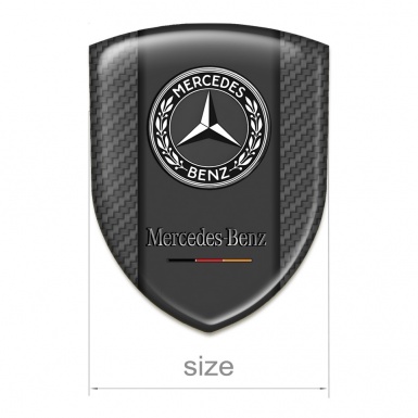Mercedes Benz Silicone Emblem Carbon Pattern 