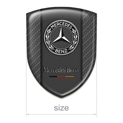 Mercedes Benz Silicone Emblem Carbon Pattern 