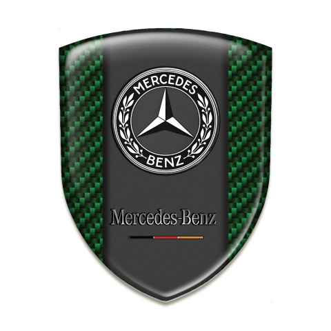 Mercedes Benz Emblem Exterior Green Carbon Pattern 