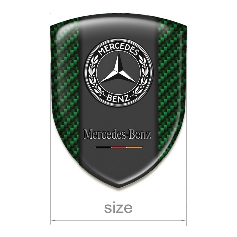 Mercedes Benz Emblem Exterior Green Carbon Pattern 