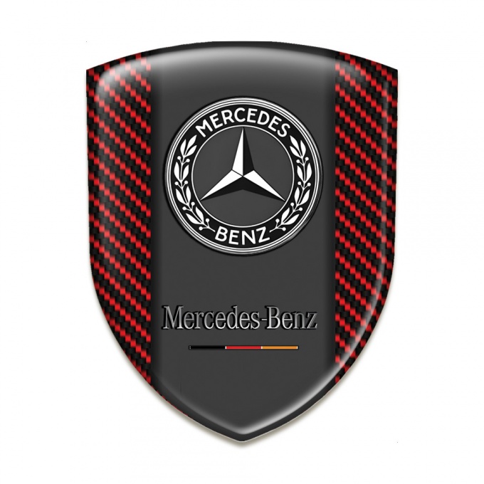 Mercedes Benz Tuning Emblem Red Carbon Type 