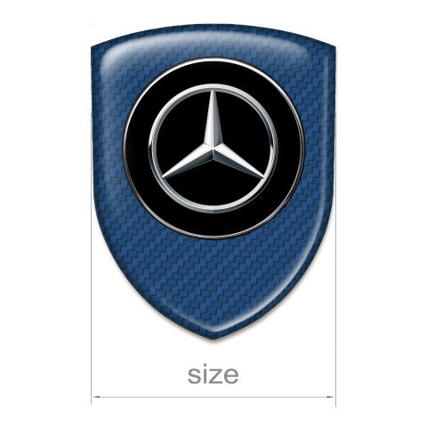 Mercedes Car Interior Badge Navy Blue Carbon Background Style 