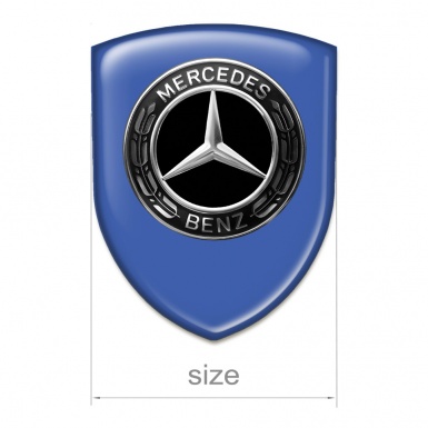 Mercedes Benz Silicone Car Decal Badge Blue Design 