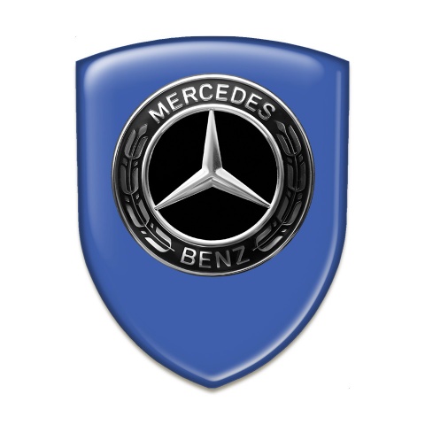 Mercedes Benz Silicone Car Decal Badge Blue Design 