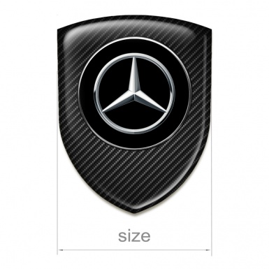 Mercedes Silicone Shield Black carbon Background Silver logo 