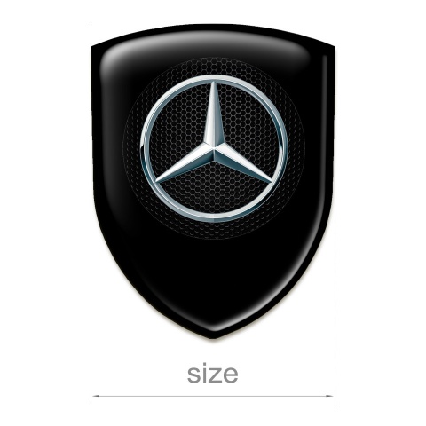 Mercedes Emblem Badge Logo Black Edition 