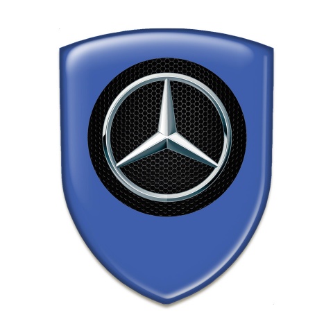 Mercedes Domed Emblem Premium Quality Blue Edition 