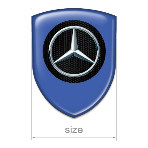 Mercedes Domed Emblem Premium Quality Blue Edition 