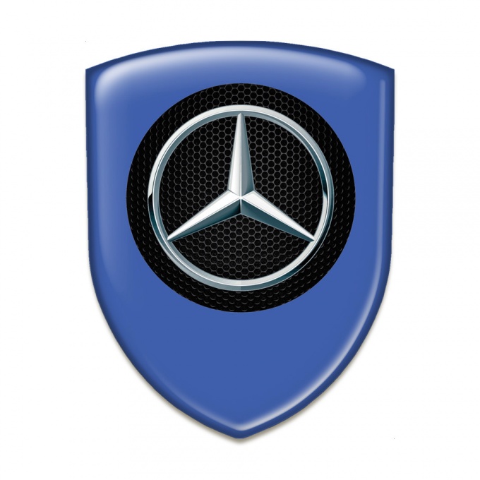 Mercedes Domed Emblem Premium Quality Blue Edition 