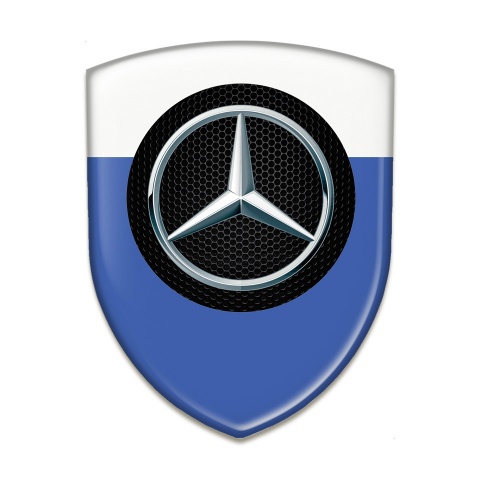 Mercedes Car Accessories Badge Blue White Decoration 