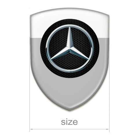 Mercedes Car Interior Badge Grey White Edition 