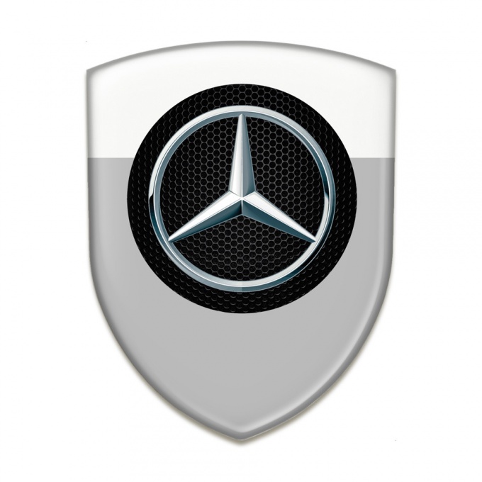 Mercedes Car Interior Badge Grey White Edition 