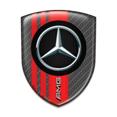 Mercedes AMG Emblem Interior Carbon with Red bands Style 