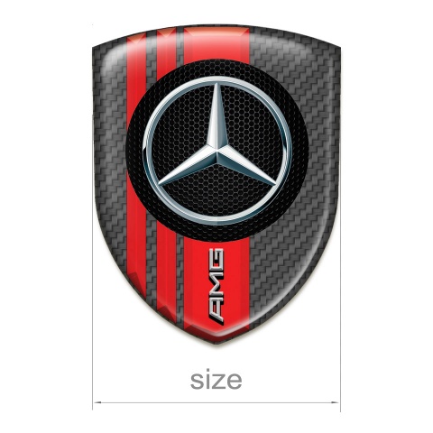 Mercedes AMG Emblem Interior Carbon with Red bands Style 