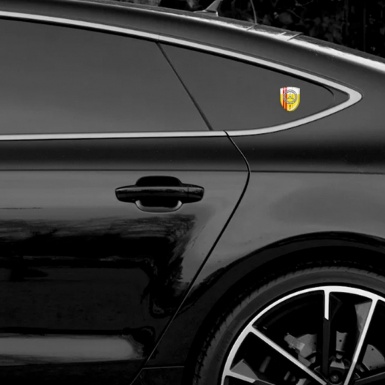 Mercedes Car Interior Badge Yellow White with Red Lines Base AMG Design 