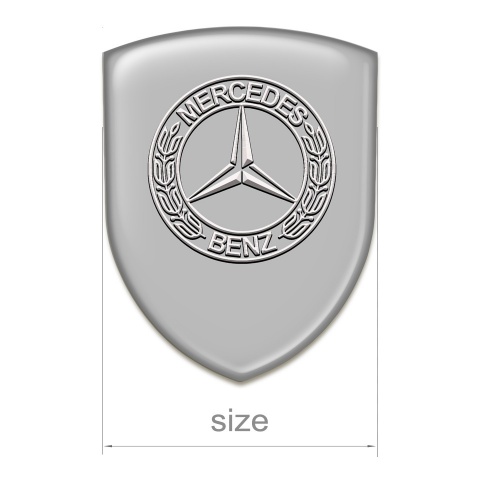 Mercedes Benz Silicone Badge Grey Model