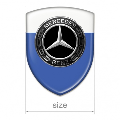 Mercedes Benz Emblem Badge Logo Blue White Design 