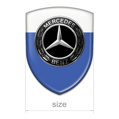 Mercedes Benz Emblem Badge Logo Blue White Design 
