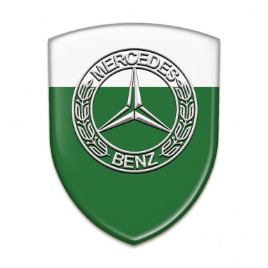 Mercedes Benz Resin Sticker Green White Model 