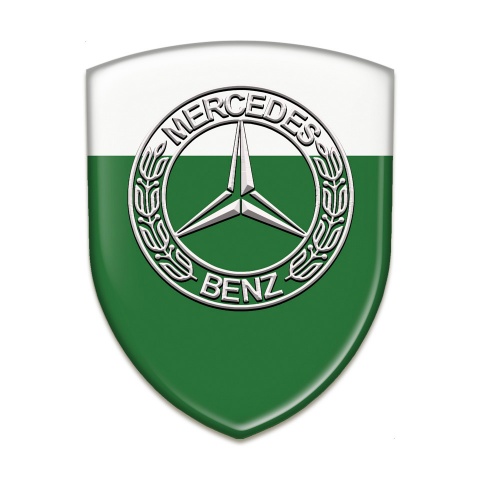 Mercedes Benz Resin Sticker Green White Model 