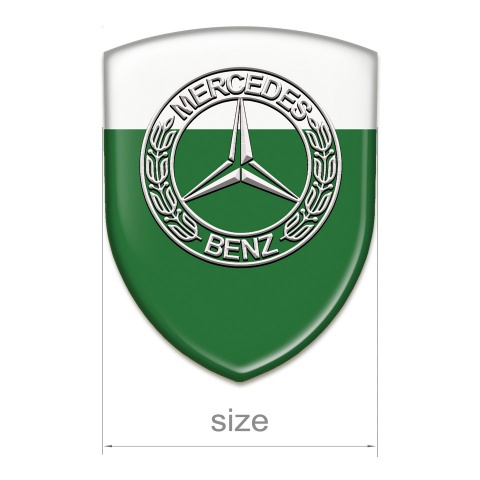 Mercedes Benz Resin Sticker Green White Model 